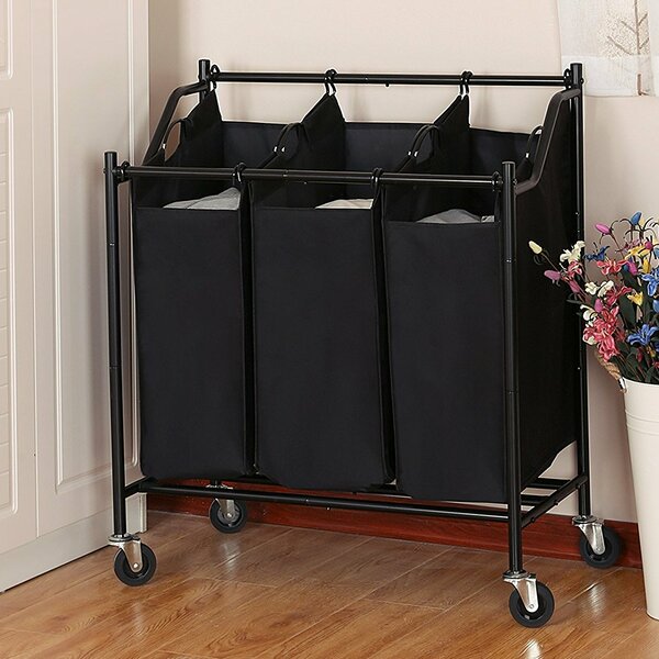 Rebrilliant Rolling Laundry Sorter Cart And Reviews Wayfair